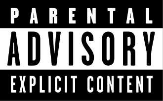 What was the first album to have a parental advisory label?