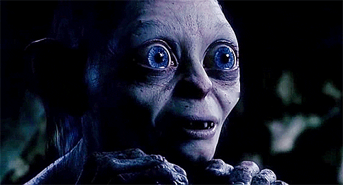 What did Andy Serkis base Gollum’s voice on for the Lord of the Rings movies?