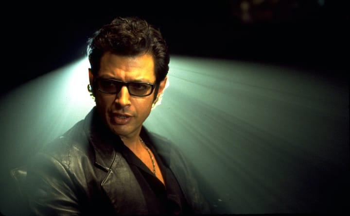 Jeff Goldblum delivers the same line in Jurassic Park and what other movie?