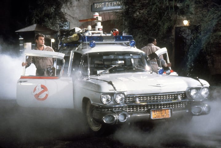 What type of car was the Ectomobile from Ghostbusters?